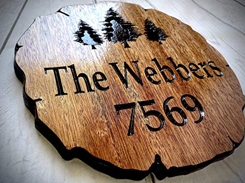 Personalized Cabin Sign Outdoor Wood Sign Welcome Sign Rustic Decor Custom Wood Sign Wooden Address Signs