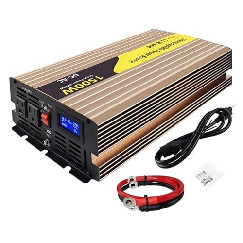 1500W Sump Pump Backup Battery Inverter, Sump Pump Battery Backup System with LED Display, Pure Sine Wave Inverter with Automatic Fan Cooling,Battery Backup Sump Pump for Emergency and Power Outage
