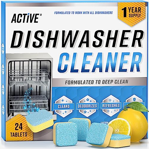 Dishwasher Cleaner And Deodorizer Tablets - 24 Pack Deep Cleaning ...