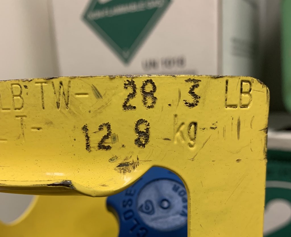 How Much Does an Empty Refrigerant Tank Weigh